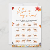 誰が私のママ赤ちゃんシャワーゲーム小さなかぼちゃだ 招待状 (正面)