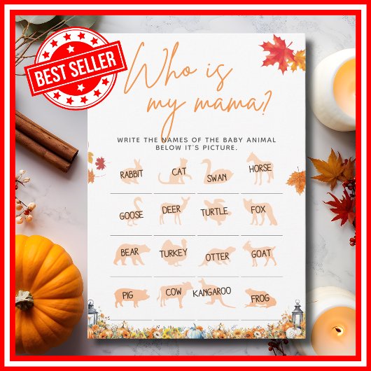 誰が私のママ赤ちゃんシャワーゲーム小さなかぼちゃだ 招待状