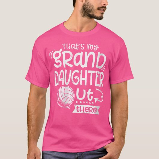 誰が私の孫娘の外のバレーボールGr Tシャツ (正面)