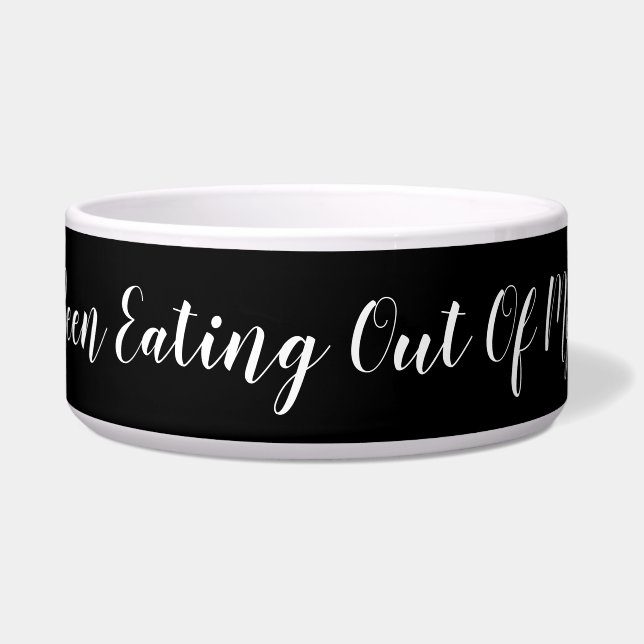 誰が私の食べボールから出た？おもしろい黒 ボウル (正面)