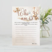 誰が私は赤ちゃんシャワーのゲームかわいいクマ 招待状 (スタンド正面)