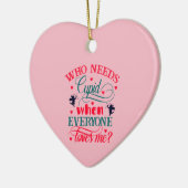 誰が私を愛するときキューピッドを必要とする， ZFJ セラミックオーナメント (左)