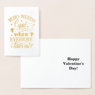 誰が私を愛するときキューピッドを必要とする， ZFJ 箔カード