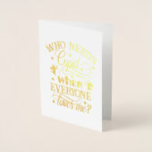 誰が私を愛するときキューピッドを必要とする, ZFJ 箔カード (正面)