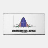 誰が私を正常だと言った？ベルカーブギークユーモア デスクマット (正面)