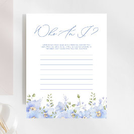 誰が私ダスティブルーフローラブライダルシャワーゲーム