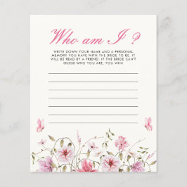 誰が私蝶ブライダルシャワーゲーム