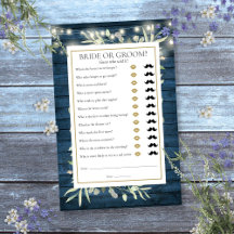 誰が素朴緑のブライダルシャワーゲーム