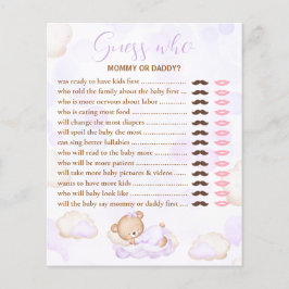 誰が紫色のラベンダーの赤ちゃんシャワーゲームを負担する推測