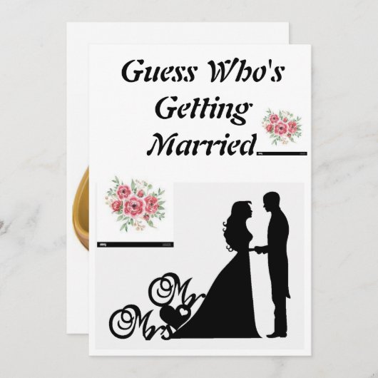 誰が結婚すると思う? 招待状 (正面/裏面)