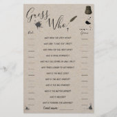 誰が緑のペンとインクウェルのシャワーゲームカード チラシ (正面)