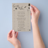 誰が緑のペンとインクウェルのシャワーゲームカード チラシ (ハンドル)