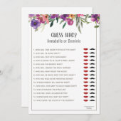 誰が編集可能なフローラベビーシャワーゲーム 招待状 (正面/裏面)