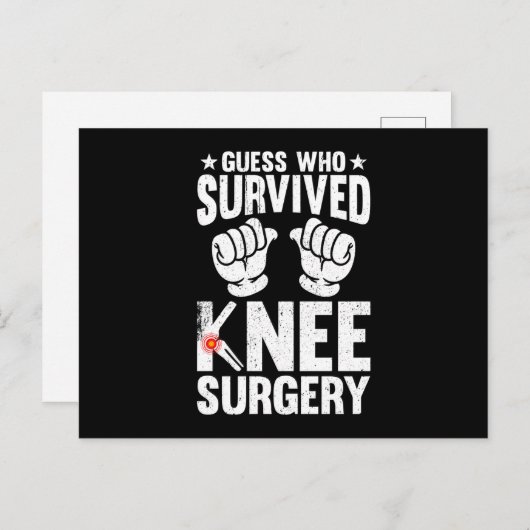 誰が膝の手術を生き延び受けているか推測する シーズンポストカード (正面/裏面)