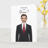 誰が花婿をスクラッチオフゲーム ブライダルシャワーT カード (黄色い花)