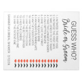 誰が花嫁か当ててみてゲーム ノートパッド (正面)