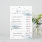 誰が花嫁または花婿ブルーのブライダルシャワーゲーム (スタンド正面)