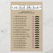 誰が花嫁を一番よく知っている?シャワーゲーム、クラフト 3966p チラシ (裏面)