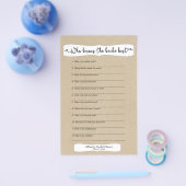 誰が花嫁を一番よく知っている?シャワーゲーム、クラフト 3966p チラシ (シングル)