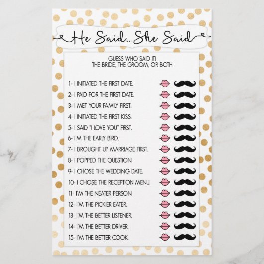 誰が花嫁を知っている彼は彼女は言った金ゴールドドット3983 (裏面)