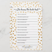 誰が花嫁を知っている彼は彼女は言った金ゴールドドット3983 (正面/裏面)