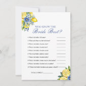 誰が花嫁を知っている最高のブライダルシャワーゲーム車 招待状 (正面)
