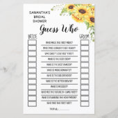 誰が英語のブライダルシャワーのゲスペインのーム (正面)