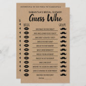 誰が英語のブライダルシャワーのゲスペインのーム (正面/裏面)