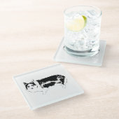 誰が見ているか見る ガラスコースター (アングル)