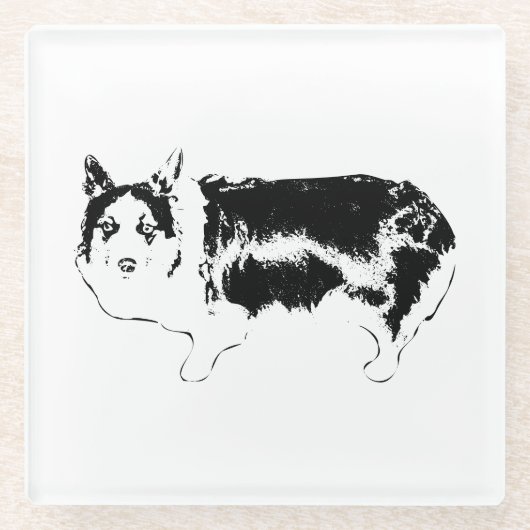 誰が見ているか見る ガラスコースター (正面)