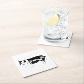 誰が見ているか見る スクエアペーパーコースター (インサイチュ)