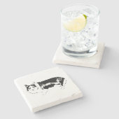 誰が見ているか見る ストーンコースター (横)