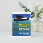 誰が言うことができなかった – 試してみる ポストカード (スタンド正面)