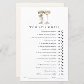誰が言う男女兼用ウェディングシャワーゲーム (正面/裏面)