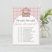 誰が言ったか推測する国市場ブライダルゲームカード 招待状 (スタンド正面)