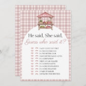 誰が言ったか推測する国市場ブライダルゲームカード 招待状 (正面/裏面)