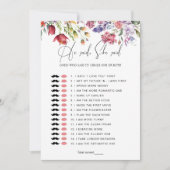 誰が言ったか推測フローラブライダルシャワーゲームカード 招待状 (正面)