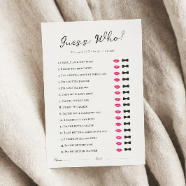 誰が言ったか推測ブライダルシャワーゲーム