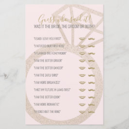 誰が言ったか推測ブライダルシャワーゲーム