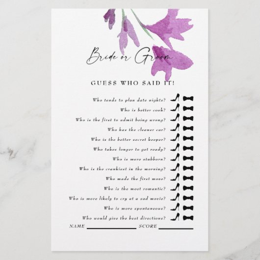 誰が言ったと思う？ピンクワイルドフラワーブライダルシャワー (正面)