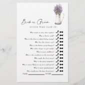 誰が言ったと思う？ラベンダー素朴ブライダルシャワー (正面)