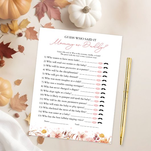 誰が言った秋の赤ちゃんシャワーゲーム 招待状