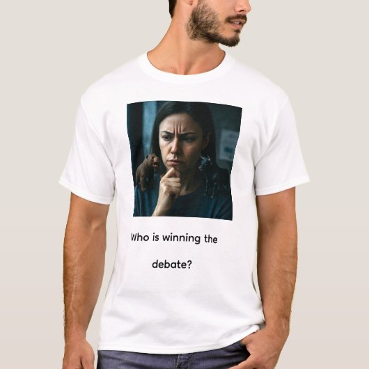 誰が討論で勝っているのか Tシャツ (正面)