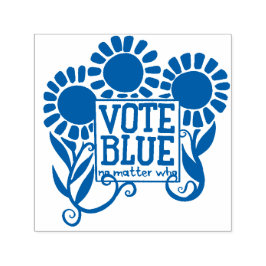 誰が誰であろうと青に投票する セルフインキングスタンプ