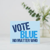 誰が誰でも青く投票する ポストカード (スタンド正面)