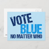 誰が誰でも青く投票する ポストカード (正面/裏面)