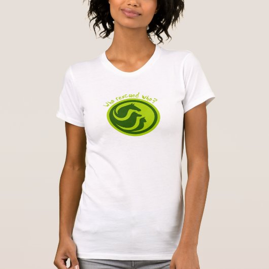 誰が誰を救った? Tシャツ (正面)