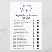 誰が誰を見つけたか推測ブライダルシャワー (正面)