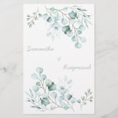 誰が誰ユーカリの緑のシャワーゲームカード チラシ (裏面)