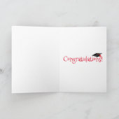 「誰が賢いソーセージだ」ダックシュント卒業カード カード (内部)